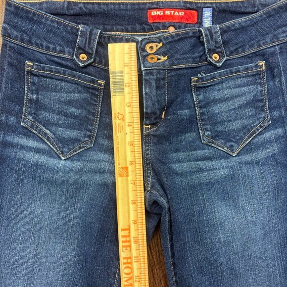 Big Star ILONA Flare Jeans Vintage 2000s Dark Wash Women’s Size 28R - Picture 9 of 12